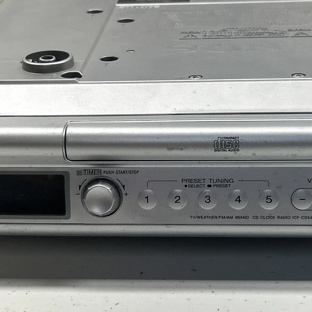 SONY ICF-CD543RM Kitchen Under Cabinet Radio CD Mega Bass No Remote No Hardware